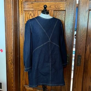 Jean detail, zipper back dress